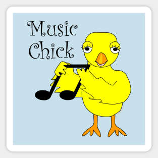 Music Chick Text Magnet